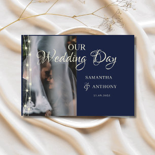 Libro De Visitas Día de la boda: las luces azul y de cuerda de la M