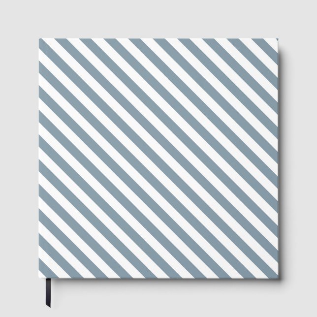 Libro De Visitas Diagonal blue and white stripes pattern (Anverso)