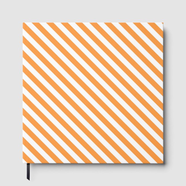 Libro De Visitas Diagonal orange and white stripes pattern (Anverso)