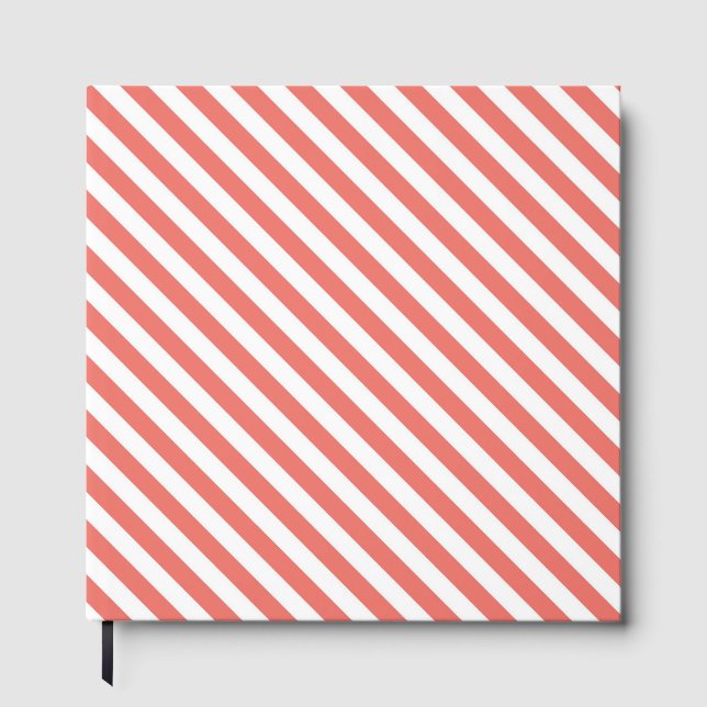 Libro De Visitas Diagonal pattern of pink and white stripes (Anverso)