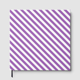 Libro De Visitas Diagonal purple and white stripes pattern