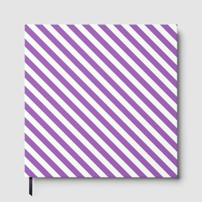 Libro De Visitas Diagonal purple and white stripes pattern (Anverso)