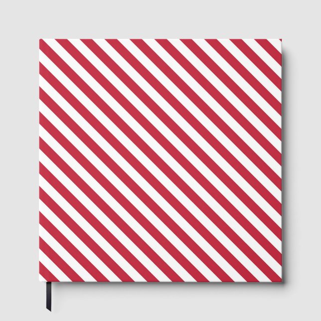 Libro De Visitas Diagonal red and white stripes pattern (Anverso)
