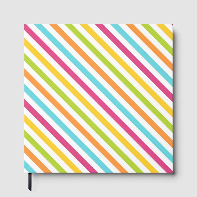 Libro De Visitas Diagonal stripes in vibrant colors (Anverso)