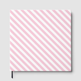 Libro De Visitas Diagonal white and pink stripes pattern