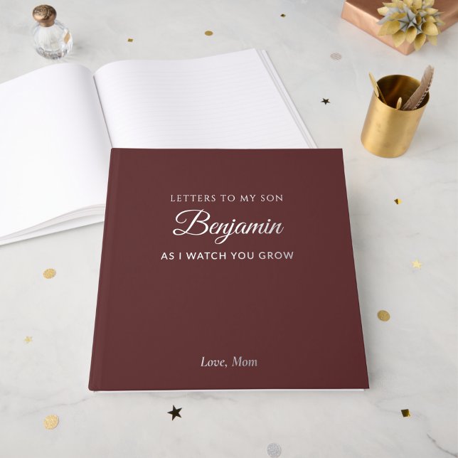 Libro De Visitas Diario Personalizado Keepsake De Cartas A Mi Hijo (Subido por el creador)