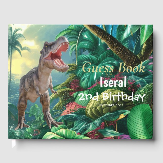 Libro De Visitas Dinosaurios T Rex Kids Jurassic World (Anverso)