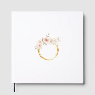 Libro De Visitas Diseño de Anillo de Oro para Siempre Juntos