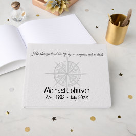 Libro De Visitas Diseño de brújula para servicio conmemorativo