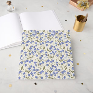 Libro De Visitas Diseño de cottagecore azul y crema de guisantes du