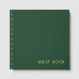 Libro De Visitas Diseño de cuero verde