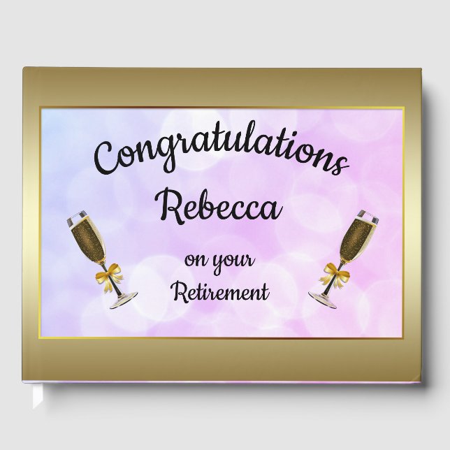 Libro De Visitas Diseño de jubilaciones personalizadas (Anverso)