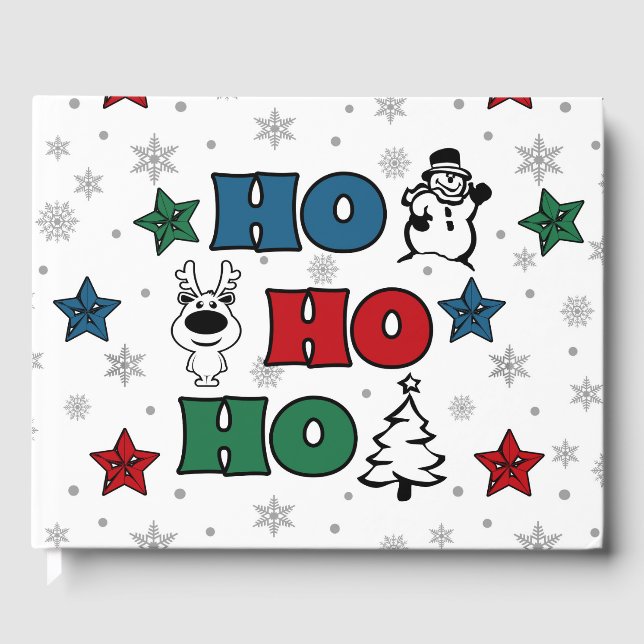 Libro De Visitas Diseño de Navidades Ho-Ho-Ho (Anverso)
