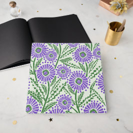 Libro De Visitas Diseño Floral Verde Y Blanco De Lavanda De Impresi
