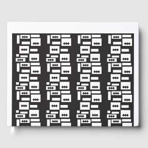 Libro De Visitas Diseño geométrico simétrico y blanco con un círcul