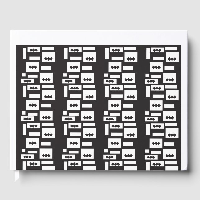 Libro De Visitas Diseño geométrico simétrico y blanco con un círcul (Anverso)