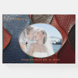 Libro De Visitas Diseños artísticos de textura de cuero artístico