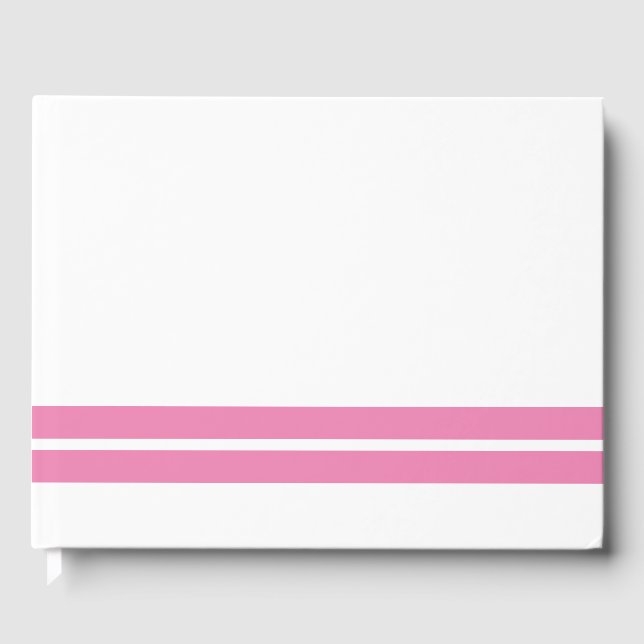 Libro De Visitas Divertido Refinado Doble Rosa De Carreras De Base  (Anverso)