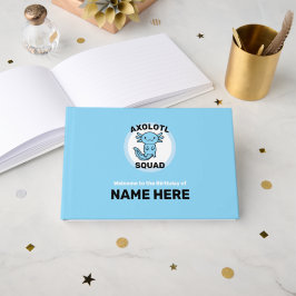 Libro De Visitas Divertido y lindo escuadrón de Axolotl personaliza