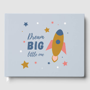 Libro De Visitas Dream Big Little One Cute Personalizado Space Rock