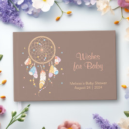 Libro De Visitas Dreamcatcher Tribal Boho Baby Shower Brown