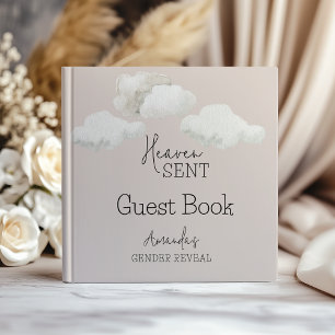 Libro De Visitas Dreamy Beige Nubes celestiales enviados a revelaci