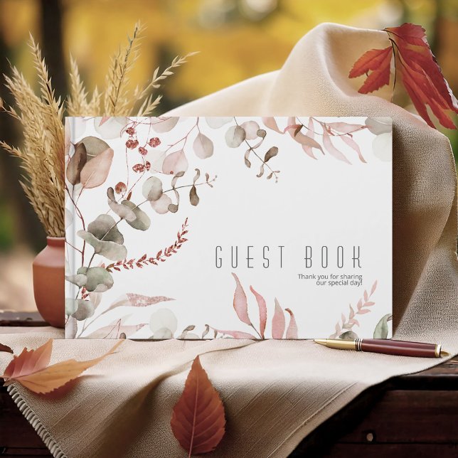 Libro De Visitas Dreamy Foliage Boda Rubor Pink ID817 (Subido por el creador)