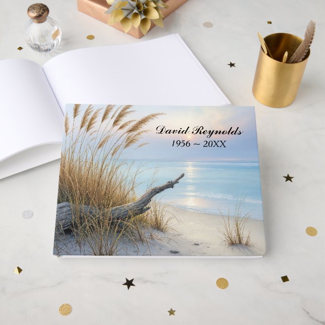 Libro De Visitas Driftwood On a Morning Beach (Anverso Abierto)