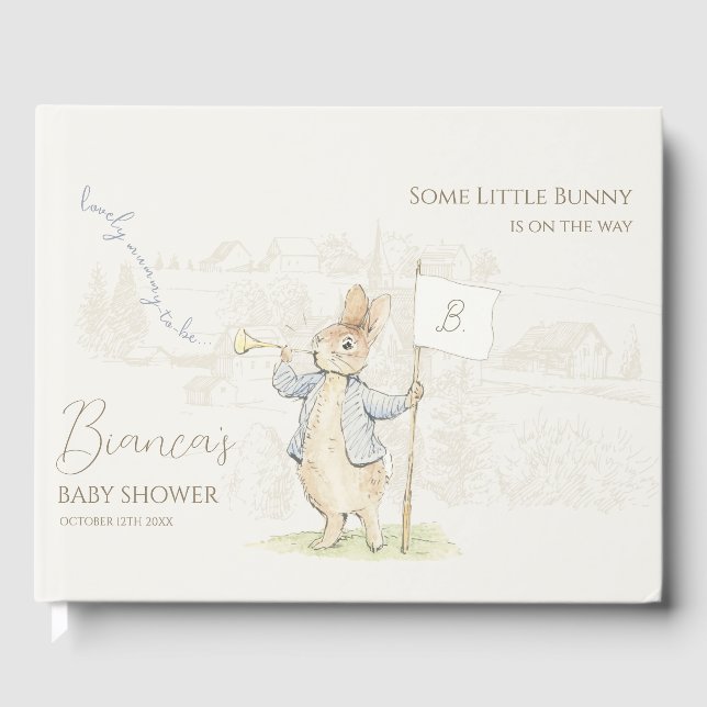 Libro De Visitas Ducha de bebé de conejo Some Bunny (Anverso)