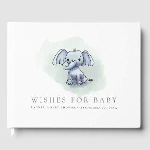 Libro De Visitas Ducha de bebé de elefante lindo
