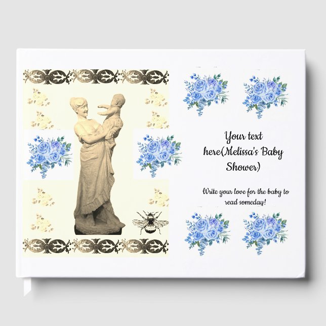 Libro De Visitas Ducha de bebé Invitado Niño bebé (Anverso)