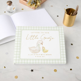 Libro De Visitas Ducha de Bebé Oso Ganso Tonto Personalizada