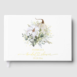 Libro De Visitas Ducha de Novia Calabaza Verde Otoño