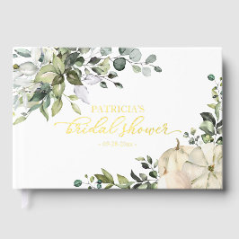 Libro De Visitas Ducha de Novia Calabaza Verde Otoño