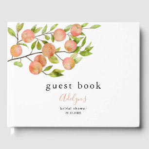 Libro De Visitas Ducha de Novia de Fruta de Melocotón