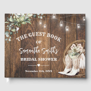 Libro De Visitas Ducha de Novia Occidental Greenery Vaquera