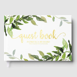 Libro De Visitas Ducha de Novia Verde Eucalipto