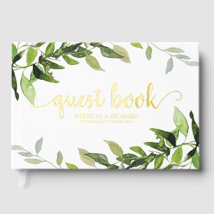 Libro De Visitas Ducha de Novia Verde Eucalipto