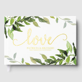 Libro De Visitas Ducha de Novia Verde Eucalipto Amor