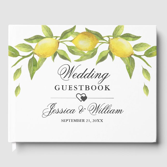 Libro De Visitas Dulce Boda de Lemones y Verdor (Anverso)