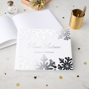 Libro De Visitas Dulce de invierno con copo de nieve 16