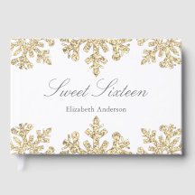 Dulce de invierno dorado con copo de nieve 16