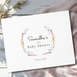 Libro De Visitas Dulce Sueño Boho de Pequeña Flor Silvestre - Baby 