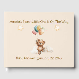 Libro De Visitas Dulce y pequeño en el camino hacia un Baby Shower 