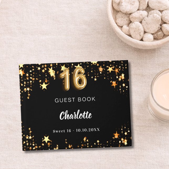 Libro De Visitas Dulces 16 estrellas de oro negro (Subido por el creador)