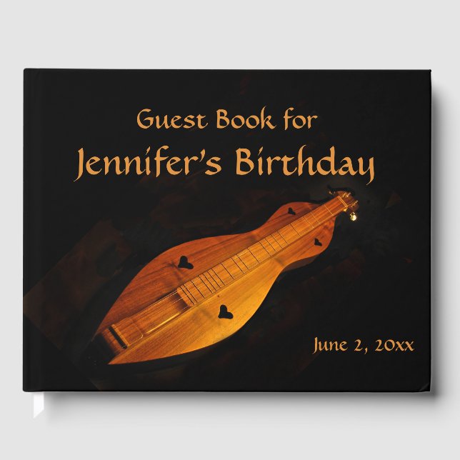 Libro De Visitas Dulcimer Birthday Party Guest Book (Anverso)