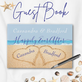 Libro De Visitas Dusty Blue Beach Wedding Guestbook
