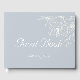 Libro De Visitas Dusty Blue Boda Guest Book