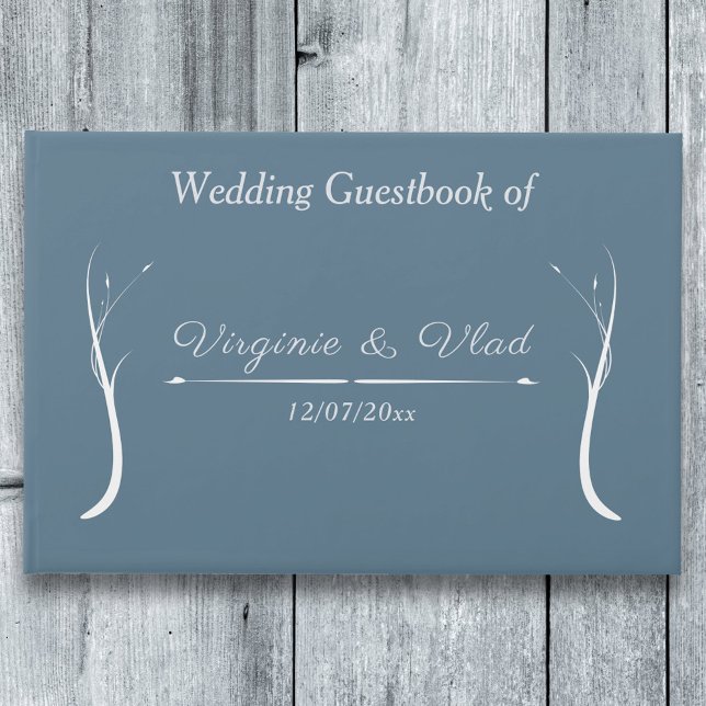 Libro De Visitas Dusty Blue Boda Guest Book (Dusty Blue Wedding Guest Book)