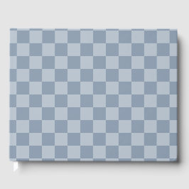 Libro De Visitas Dusty Blue Checkerboard